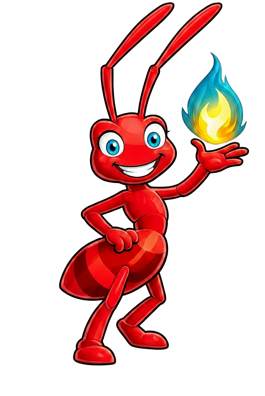 Andy the Ant — Assiduous Heating mascot