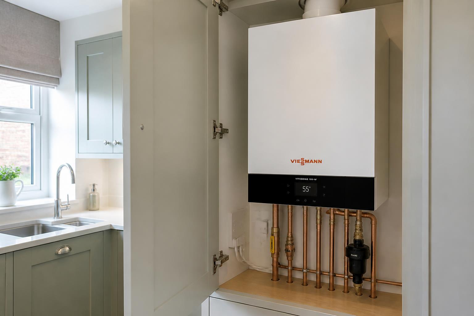 Perry from Assiduous Heating servicing a boiler